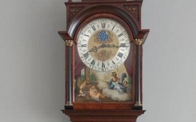 Regulator - Burr Nut Veneered Tail Clock - Second half 20th century