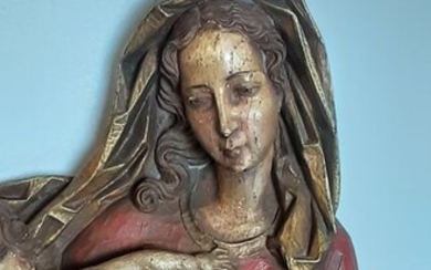 Relief, Virgin with naked Child in her arms - Composite - Circa 1900