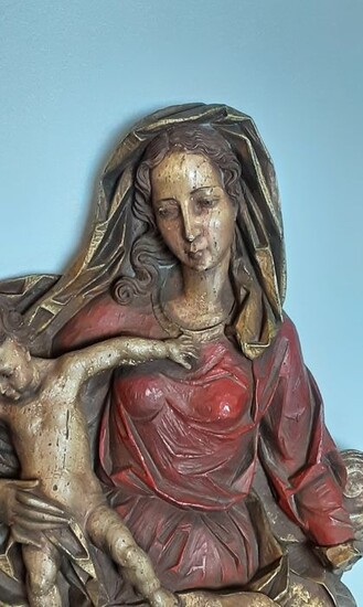 Relief, Virgin with naked Child in her arms - Composite - Circa 1900