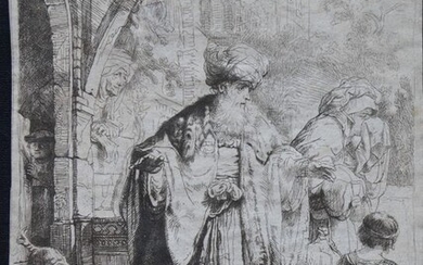 Rembrandt Harmensz. Van Rijn (1606-1669) - Abraham casting out Hagar and Ishmael