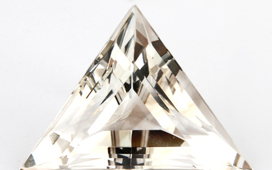 Rock crystal , triangle, finest quality and clarity, jewelry- and...