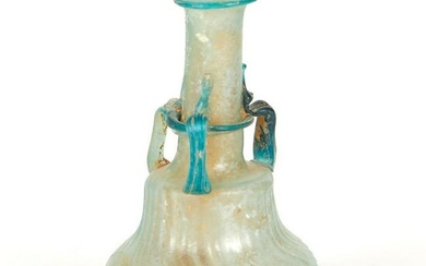 Roman Glass Vase w/ 3 Handles