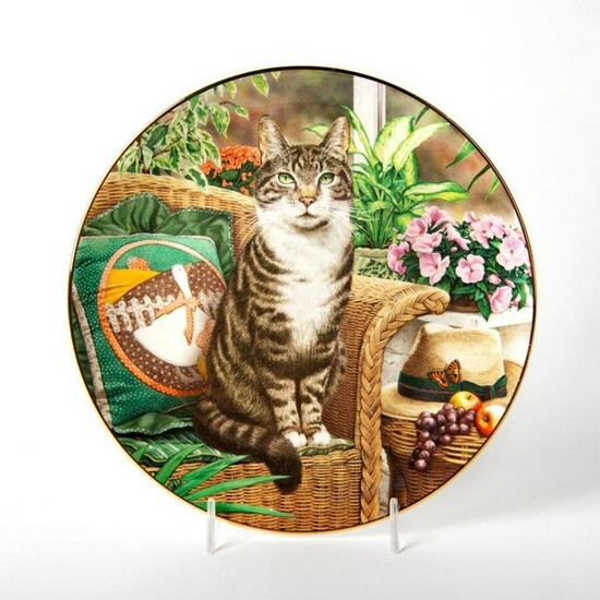 Royal Doulton Collectors Plate, The Conservatory Cat