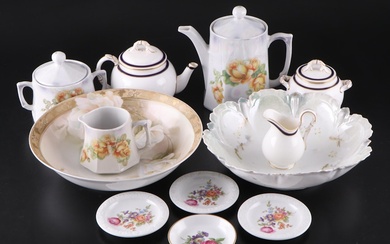 Royal Worcester Porcelain Tea Set with Other Tableware