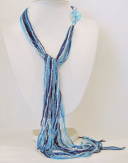 Rubelli Vetri d'Arte - Necklace "scarf" in Murano Glass Beads - Glass