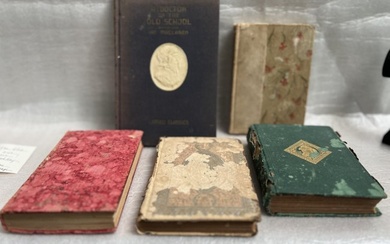 SET OF 5 VINTAGE HARD COVER BOOKS CIRCA LATE 1800s