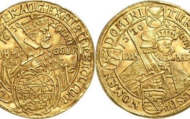 Sachsen-Kurlinie ab 1547 (Albertiner)Johann Georg I. (1611-) 1615-1656 Doppeldukat 1630,...