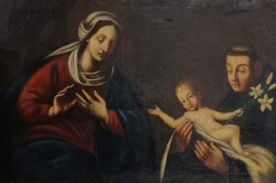 Scuola Italiana - Madonna con Bambino e Sant' Antonio