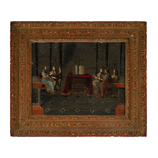 Scuola italiana del XVI/XVII secolo Disputa sulle sacre scritture...