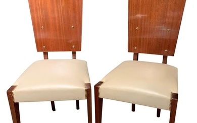 Set of Five French Andre Sornay Style Mid-Century Modern Dining / Side Chairs