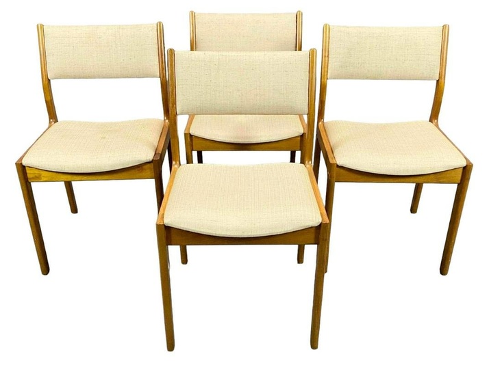 Set of Four Teak Danish Modern Dining Chairs