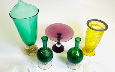 Seven Pieces of Pairpoint Glass