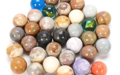Shooter and Agate Handmade and Machine Glass Marbles