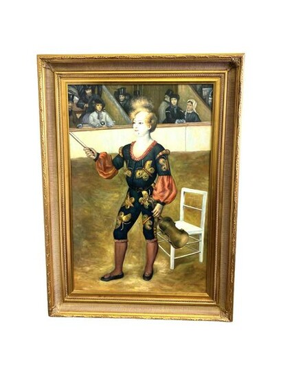 Signed Pierre Auguste Renoir Style Oil Painting on