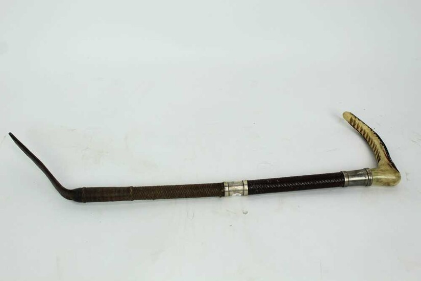 Silver mounted riding crop