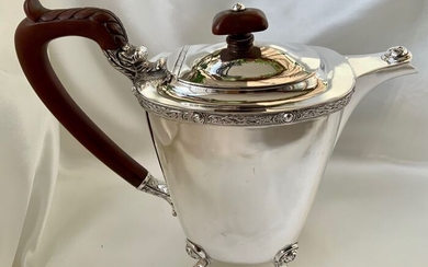 Sterling silver water / coffeejug U.K. (1) - .925 silver, ebony handle - Charles S Green & Co Ltd - U.K. - 1938