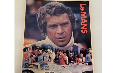 Steve McQueen Le Mans poster, period promotional example fro...