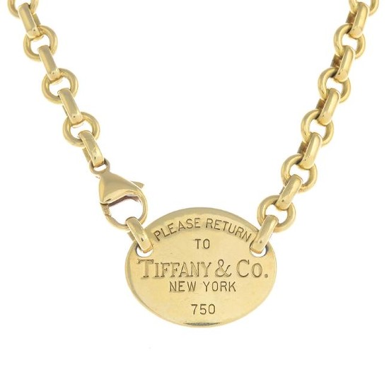 TIFFANY & CO. - a 'Return to Tiffany' necklace. The