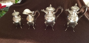 Table service (4) - .800 silver - Italy - 1960