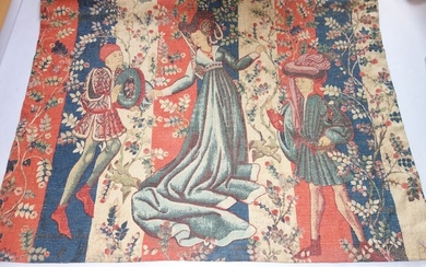 Tapestry, "The Nomad's Wall" - 140 x 160 cm - Medieval - Wool - First half 20th century