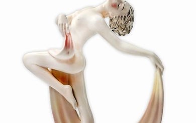 The Scarf Dancer, A Vintage German Hertwig & Katzhutte Porcelain Figurine, Hallmarked