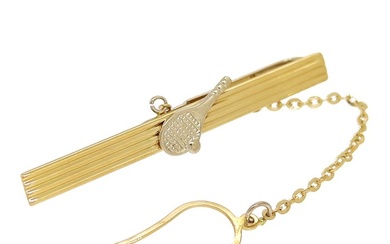 Tie clip - 18 kt. White gold, Yellow gold