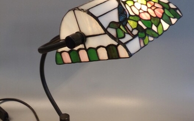 Tiffany style reading or desk lamp, the lamp decorated...
