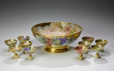 Tressemanes and Vogt Limoges porcelain punch set