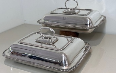Turox Sheffield - Vegetable dish (4) - Silver-plated
