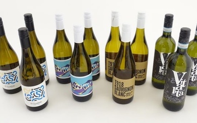 Twelve bottles of Virgin white wines, comprising: three 750ml bottles of Curious Parallel Feteasc?