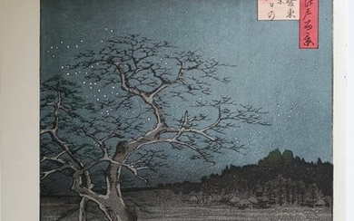 Utagawa Hiroshige (1797-1858) - 'New Year’s Eve foxfires at Nettle Tree, Oji' - From "One Hundred Famous Views of Edo" 名所江戸百景
