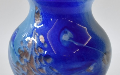 VETRO-Jean Michel vaso in vetro blu cm.x...