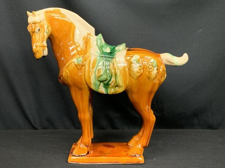 VINTAGE CHINA CERAMIC HANDPAINTED SADDLED HORSE