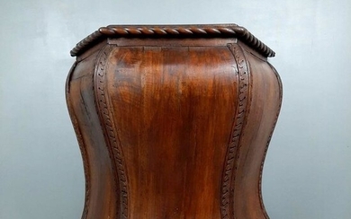 Very rare pulpit of church or cathedral of preaching entirely curved, transformed into console - Walnut - 18th century with later alterations