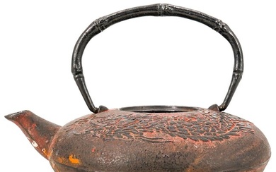 Vintage Chinese Iron Dragon Teapot