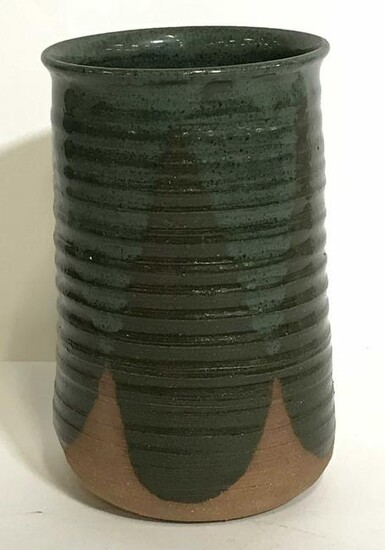 Vintage Modernist Style Signed Art Pottery Vase