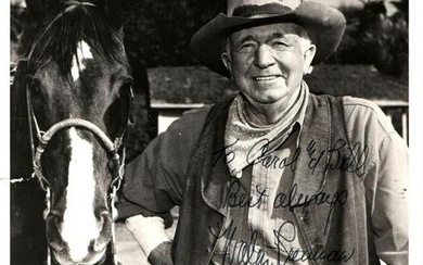 Walter Brennan Signed Autographed 8X10 Photo Vintage Western Star JSA