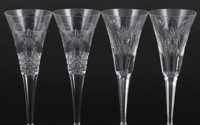 Waterford "Millennium Series" Fluted Champagne Glasses