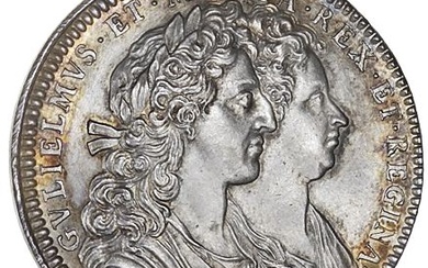 William and Mary, Coronation, 1689, a silver medal, unsigned [by J. Roettiers],...