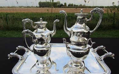 Wiskemann - Coffee and tea service (5) - Silver-plated
