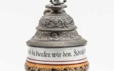 Württemberg. Reserve pitcher. Porcelain. "Reminder of my service...