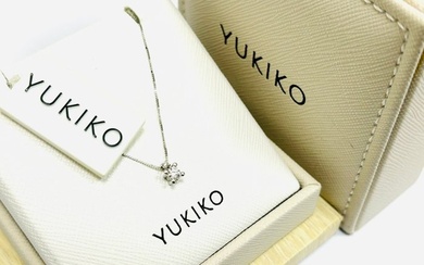 Yukiko - Necklace with pendant White gold Diamond