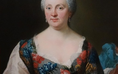 attributed to Benjamin Samuel Bolomey (1739-1819), Portrait of an elegant lady, her dress...