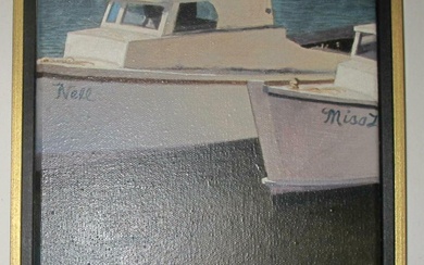 iGavel Auctions: James Warwick Jones VA. Work Boat Nell 2014 acrylic/canvas FR3SH