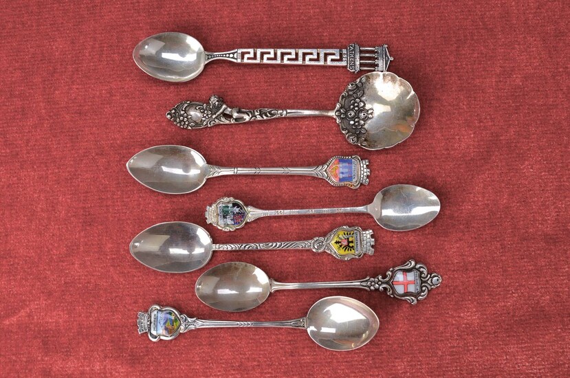 large convolute of Souvenir spoons, 20th c.,...