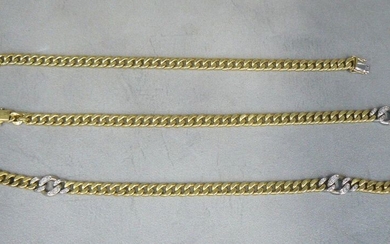 A large gold sautoir (750 °/˚˚) with four links adorned...