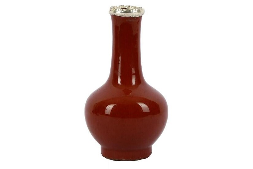 A Chinese ox blood glazed vase