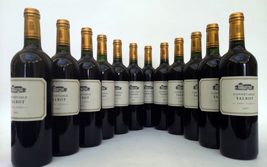 12 Bouteilles CONNETABLE TALBOT - 2nd vin du Château TALBOT - Saint Julien 2005 1...