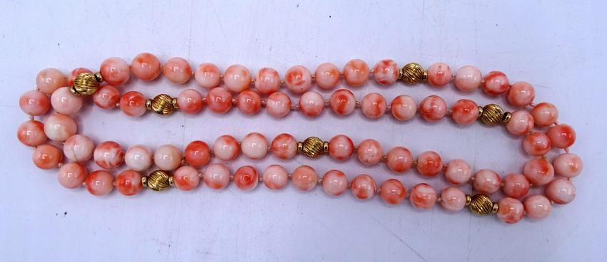 14 KT GOLD & CORAL BEADS