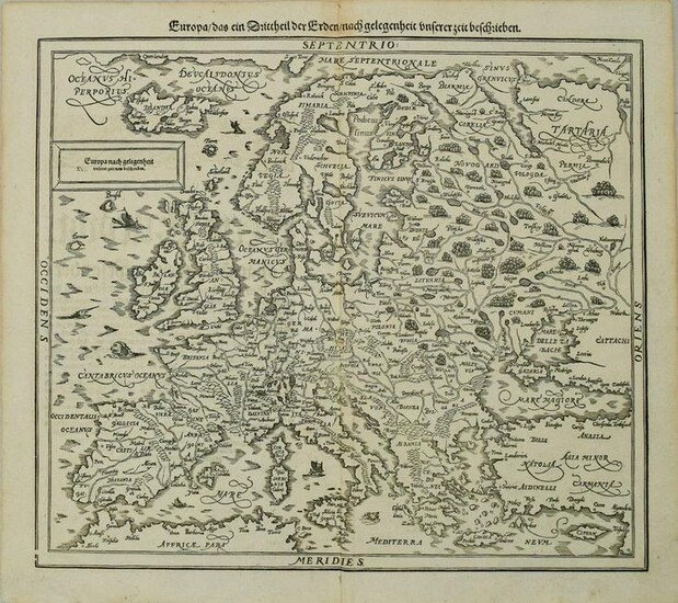 1598 Munster / Petri Map of Europe -- Europa das ein